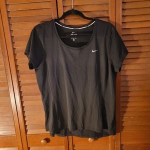 Nike dri fit womens back workout shirt